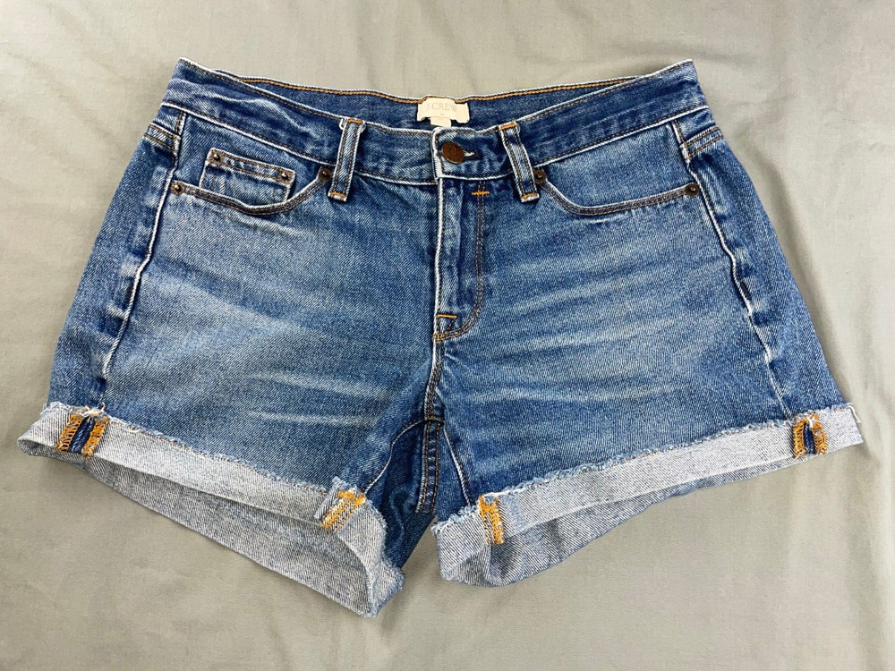 J Crew 5-Pocket Denim Cut Off Jean Shorts. Perfectly Broken In, Women's Size 25.